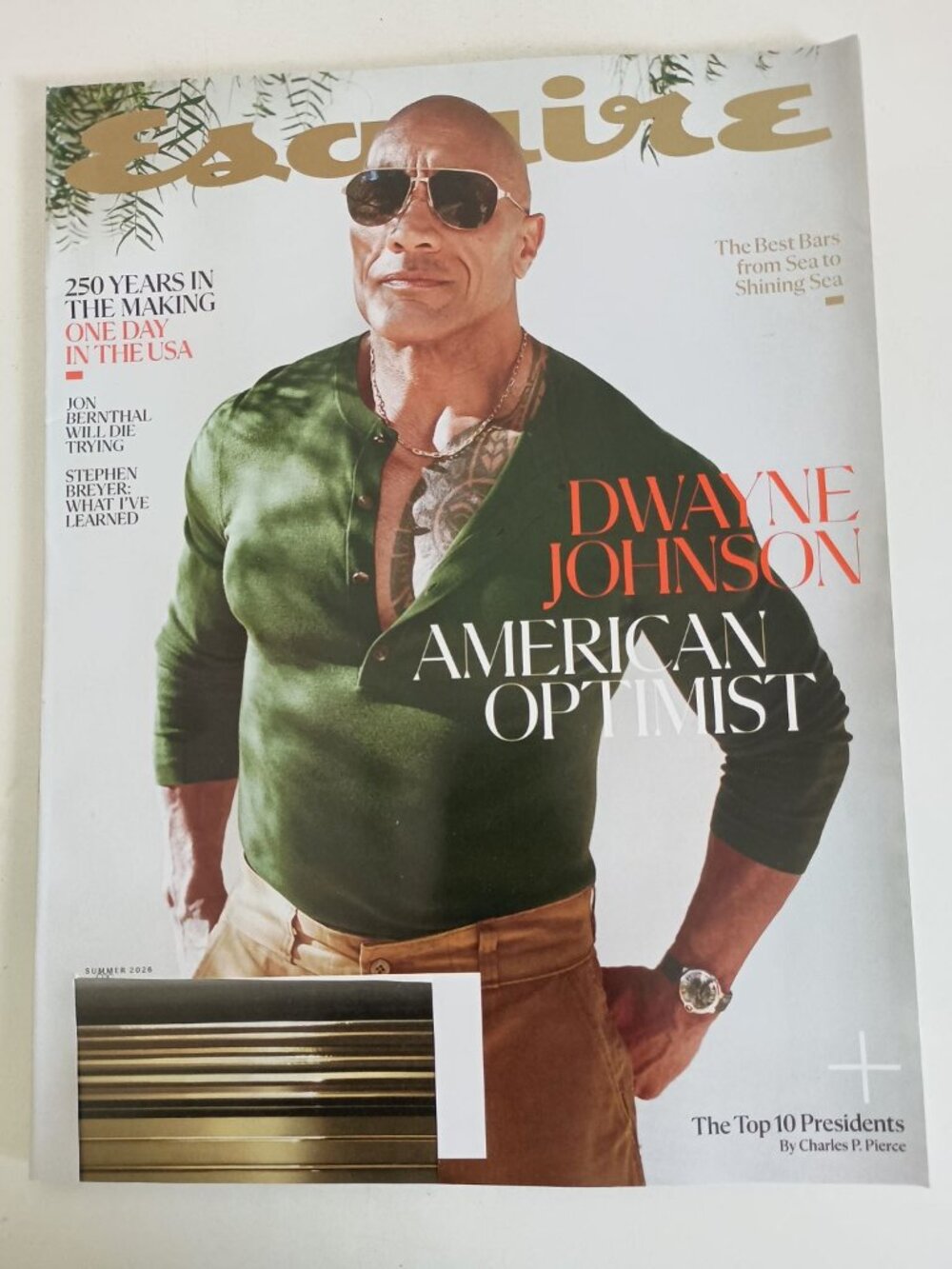 Esquire magazine Summer 2026 featuring Dwayne Johnson “The Rock”